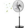 Image de VEVOR Ventilateur industriel sur pied, 570 mm, oscillation à 90 degrés, ventilateur pour salon, maison et bureau, noir