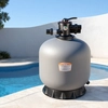Image de Vevor Filtre A Sable 63,8 Cm Filtre A Sable Piscine 246,1 L/min Pour Piscine Hors Sol Creusee, Vanne A 7 Voies, Filtration, Lavage A Contre-courant, Rincage, Recirculation, Vidange, Hivernage, Ferme