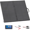 Image de Vevor Panneau Solaire Portable 100 W Chargeur Solaire Pliable Monocristallin A Cadre Pour Camping, Randonnee, Camping-car, Type N 16bb, Haut Rendement 24 %, Ip67, Avec Controleur Pwm 30 A, Sortie Mc4