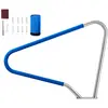 Image de VEVOR, barrière de sécurité pour piscine, dimensions 1220 x 100 x 915 mm, capacité de charge 100 kg, poignée de maintien pour piscine en acier inoxydable 304, revêtement antidérapant amovible, accessoires complets, idéale pour les piscines, les parcs aquatiques et les centres de bien-être