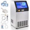 Image de Machine à glaçons commerciale VEVOR, 45 kg/24 h, machine à glaçons, 55 glaçons en 12-15 minutes, machine à glaçons autonome en armoire avec capacité de stockage de 15 kg, affichage numérique LED