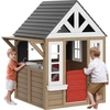 Image de Maison de jeu en bois VEVOR Maison de jeu pour enfants, maison de jardin pour enfants à partir de 2 ans, cabane de jeu de jardin, maison de jeu en bois de cèdre de style campagnard avec porte, fenêtre, support pour pots de fleurs, barbecue, cuisinière et évier