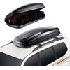 Image de VEVOR Coffre de toit pour voiture Coffre de rangement 220 L, ABS rigide Coffre de rangement sur le toit avec ouverture des deux côtés et 2 sangles renforcées, coffre de rangement pour bagages pour SUV Noir