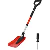 Image de Pelle à neige VEVOR, pelle à neige de 22 cm avec poignée en forme de D, pelle à neige 910-1020 mm, pelle à neige, pelle à neige, outil de déneigement en alliage d'aluminium pour le jardin, la voiture, le camping