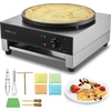 Image de Crêpière électrique VEVOR 1700 W plaque de cuisson plate pour crêpes 40 cm, crêpière antiadhésive en acier inoxydable, crêpière ronde pour céréales, réglage de la température