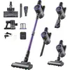 Image de VEVOR Aspirateur sans fil 25 kPa de puissance d'aspiration max., aspirateur à tige rechargeable avec réservoir à poussière, aspirateur à main léger avec 35 min d'autonomie pour tapis poils d'animaux sols durs