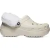 Image de Crocs Classic Platform Fuzz Lined Clog 212854-2Y2 Sabots Femme Beige
