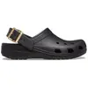 Image de Crocs Classic Metallic Buckle, sandale claquette unie, noire, référence 213543-001, taille 39-40 (Europe)