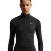 Image de Nike One Femme - Vestes Zippees, Noir - Taille 34 - Jersey de coton