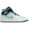 Image de Jordan Aj1 Mid Homme - Baskets, Blanc - Pointure 42.5 - Cuir, Synthétique