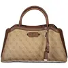 Image de Guess Jeans sac Lindsey satchel beige logo 4G, bandoulière