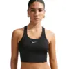 Image de Nike Tempo Medium-support Sports Bra Femme - Debardeurs & Brassieres, Noir - Taille 36 - Jersey de coton