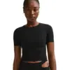 Image de Nike Zenvy Dri-fit Short-sleeve Top Femme - T-Shirts, Noir - Taille 40 - Jersey de coton