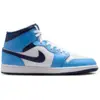 Image de Jordan Aj1 Mid Homme - Baskets, Bleu - Pointure 42 - Cuir, Synthétique