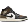 Image de Jordan Aj1 Mid Homme - Baskets, Noir - Pointure 42 - Cuir, Synthétique