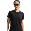 Image de Nike Swift Dri-fit Short-sleeve Running Top Femme - T-Shirts, Noir - Taille 34 - Jersey de coton