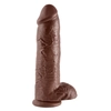 Image de King Cock Gode à ventouse Cock with Balls 12'' Marron