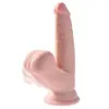 Image de King Cock Plus Godemiché réaliste avec scrotum mobile - 15,2 cm