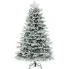 Image de Sapin de Noël artificiel de 210 cm avec neige et 450 LED