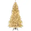 Image de 210 Cm Artificial Christmas Tree, Snow-flocked, 350 Leds