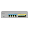 Image de NETGEAR MS108TUP Non-géré L2 2.5G Ethernet (100/1000/2500) Connexion Ethernet, supportant l'alimentation via ce port (PoE) Gris - Neuf