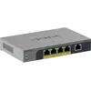 Image de NETGEAR Easy Smart GS105EPP - Commutateur - haute puissance - L3 - Smart - 1 x 10/100/1000 + 4 x 10/100/1000 (PoE+) - Bureau, montage mural - PoE+ (120 W)