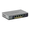Image de Netgear Gs105ep Non-géré Gigabit Ethernet (10/100/1000) Connexion Ethernet, Supportant L'Alimentation Via Ce Port (poe) Gris