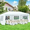 Image de Costway - Tonnelle De Jardin/barnum 3x6m-18  Tente De Réception Avec 4 Parois Amovibles 2 Porte Fenêtre Sur Côté Sac De Transport
