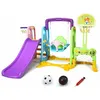 Image de Costway - Ensemble Toboggan Balançoire 6 En 1 Basket-ball Football Escalade Jeu Boucle - Exterieur Intérieure 3 - 8 Ans Violet