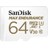 Image de Adaptateur SanDisk Max Endurance/micro SDXC/64GB/100MBps/UHS-I U3/Classe 10/+