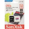 Image de Sandisk Ultra Android Microsdxc 32Gb 120Mb/S A1 Cl.10 Uhs-I Memory Card (Sdsqua4-032G-Gn6Ma)