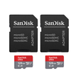 Image de SanDisk SDSQUAB-128G-GN6MT, 128 Go, MicroSDXC, classe 10, 140 Mo/s, classe 1 (U1), gris, rouge