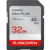 Image de Carte mémoire SDHC SanDisk Ultra PLUS 32 Go UHS-I V10 jusqu'à 130 Mo/s pour enregistrement Full HD Gris - Neuf