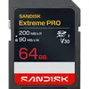 Image de SanDisk Extreme Pro, 64 Go, SDXC, UHS-I, 200 Mo/s, 90 Mo/s, V30