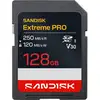 Image de Carte mémoire SDXC SanDisk Extreme PRO 128 Go UHS-I U3 V30 jusqu'à 250 Mo/s en lecture 120 Mo/s en écriture 4K UHD Gris Noir Rouge Blanc Marron - Neuf