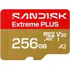 Image de Carte mémoire microSDXC SanDisk Extreme PLUS 256 Go UHS-I U3 A2 V30 Noir - Neuf