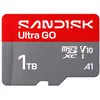 Image de SanDisk Ultra GO, 1 To, MicroSDXC, UHS-I, 190 Mo/s, V10, Gris, Rouge