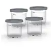 Image de Lot de 4 Pots Ninja CREAMi avec couvercles 473 ml Compatibles NC302EU/NC300EU Tasses transparentes avec couvercles gris - Neuf