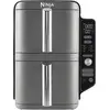 Image de Ninja Double Stack XL Friteuse à air chaud, 2 tiroirs verticaux, 4 niveaux de cuisson, 2 clayettes, design peu encombrant, 9,5 L de capacité, 6 fonctions, 8 portions, pince, noir/cuivre SL400EUCP