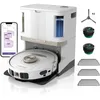 Image de Shark PowerDetect Aspirateur Robot Laveur avec Base autovideuse et nettoyante de 60 Jours   Navigation 3D LiDAR   Wi-FI/App   4 tampons Anti-microbiens, 2 Cartouches Anti-odeurs, 2 brosses   Blanc en occasion ou reconditionné