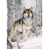 Image de Cobble Hill Loup dans la forêt d'hiver 1000 pièces