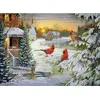 Image de Cardinaux au coucher du soleil   Puzzle 1000 pièces