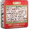 Image de Eurographics Puzzle Holiday Dogs dans une boîte en fer blanc, Smart Cut, 1000 pièces, 48 x 68 cm, 8051-0939