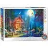 Image de Puzzle 1000 pièces Eurographics Moon Lake Cabin