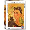 Image de Puzzle 1000 pièces Eurographics Autoportrait avec singe et perroquet Frida Kahlo