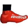 Image de Couvre-chaussures VeloToze 2.0 courts rouges S/M - couvre-chaussures aérodynamiques imperméables pour temps froid...