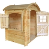 Image de Timbela Maison de jeu en bois AVEC TABLEAUX - Maison de jeu d'extérieur pour enfants - L112xL146xH145 cm/1,1m2 Maison de jeu de jardin - M505