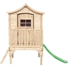 Image de Maison sur pilotis avec toboggan en bois - Maison de jeu en plein air pour enfants - L175xL146xH212 cm/1,1m2 Maison de jeu de jardin - Maison d'été de jardin pour enfants M550A