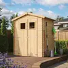 Image de Maison en bois TIMBELA M367 - Abri de jardin en bois L196xL136xH218 cm/ 1.98 m2 Abri de stockage pour le jardin - Abri pour vélos - Toit étanche