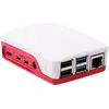 Image de Raspberry RPI4 CASE RED/WHITE Raspberry Gehäuse Original für 4B Himbeer/weiß